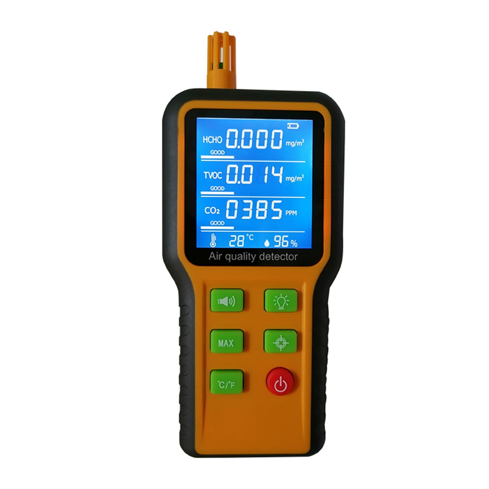 Mosiee Indoor Air Quality Tester Detector Portable CO2 Formaldehyde Detector Testingkit